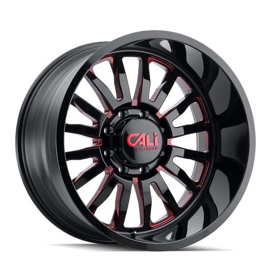 CALI OFF-ROAD SUMMIT GLOSS BLACK MILLED PRISM RED