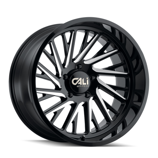 Cali Off-Road Purge 9114 Custom Wheel Gloss Black Milled Spokes