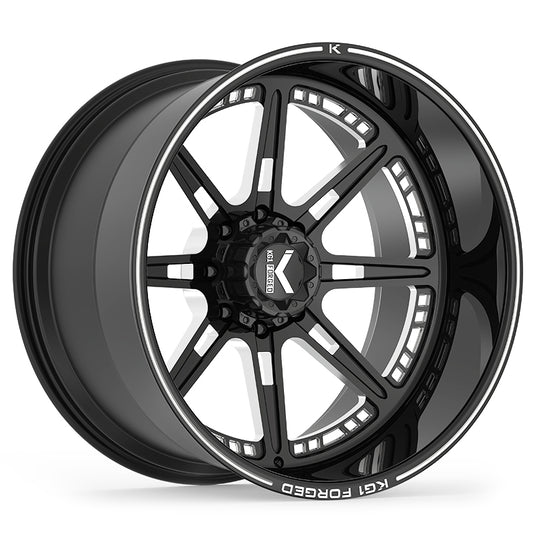 KG1 COMPASS CUSTOM WHEEL GLOSS BLACK MILLED