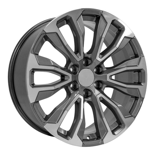 OE WHEELS CV30 22x9 6X139.7 28 GUNMETAL MACHINED