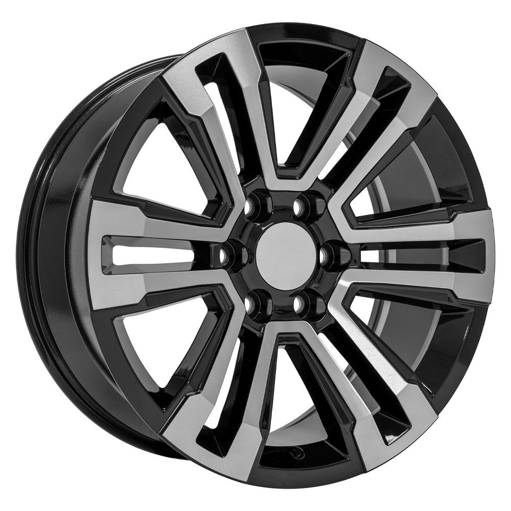 OE WHEELS CV44 20x9 6X139.7 24 BLACK MACHINED