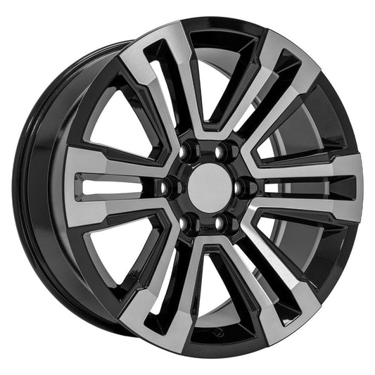 OE WHEELS CV44 20x9 6X139.7 24 BLACK MACHINED