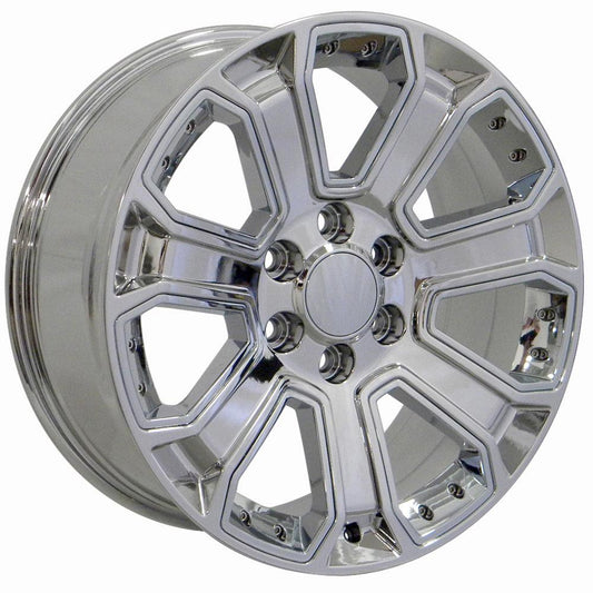 OE WHEELS CV93 22x9 6X139.7 24 CHROME WITH CHROME INSERT