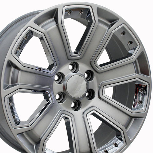 OE Wheels CV93 Hyper Black with Chrome Insert