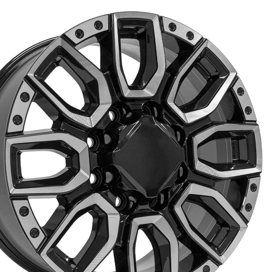 OE Wheels CV97 Black with Milled Edge