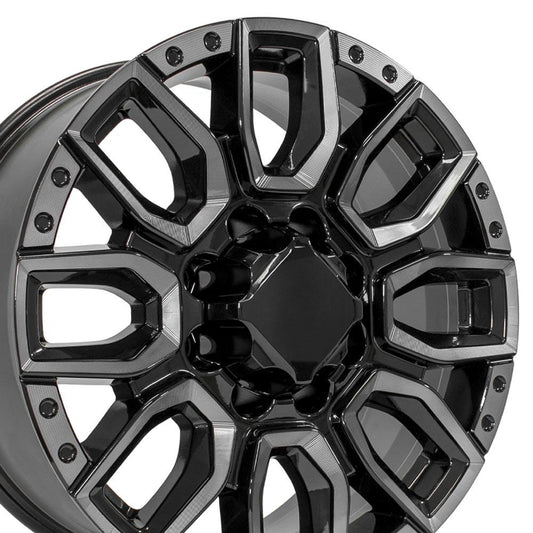 OE Wheels CV97 Black Milled Edge with Tinted Clear