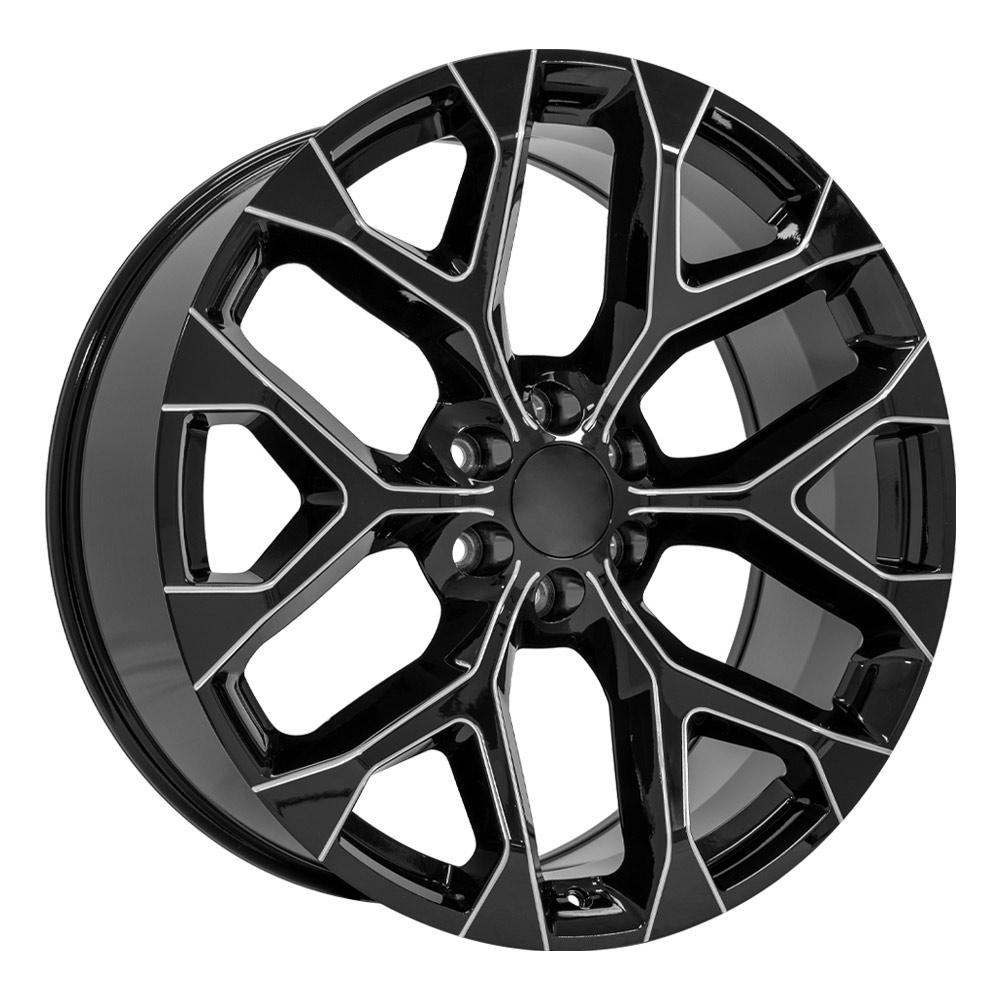 OE WHEELS CV98 24x10 6X139.7 24 BLACK WITH MILLED EDGE