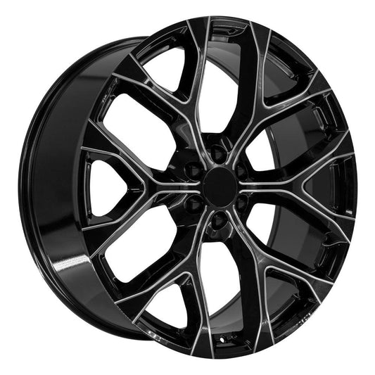 OE WHEELS CV98 26x10 6X139.7 24 BLACK WITH MILLED EDGE