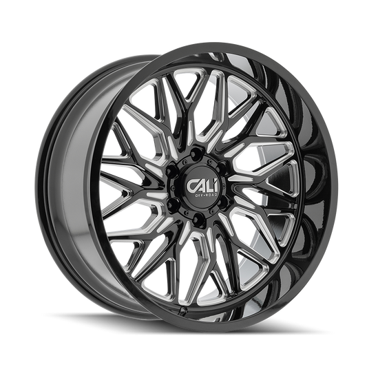 Cali Off-Road Crusher 9118 Custom Wheel Gloss Black Milled Spokes