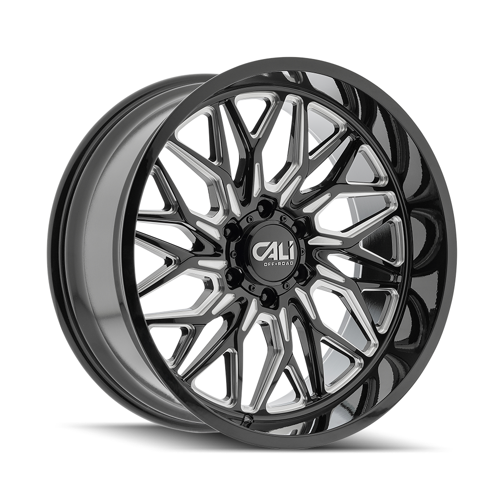 Cali Off-Road Crusher 9118 Custom Wheel Gloss Black Milled Spokes
