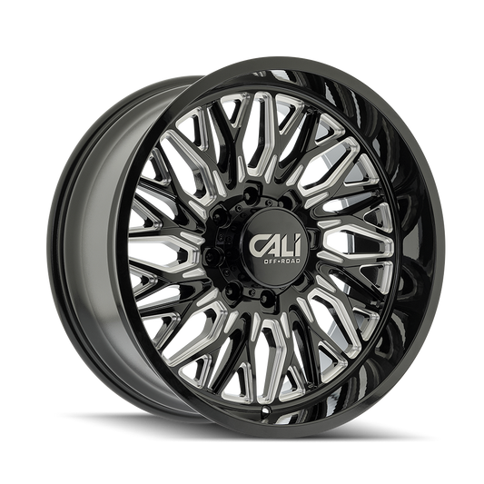 Cali Off-Road Crusher 9118 Custom Wheel Gloss Black Milled Spokes