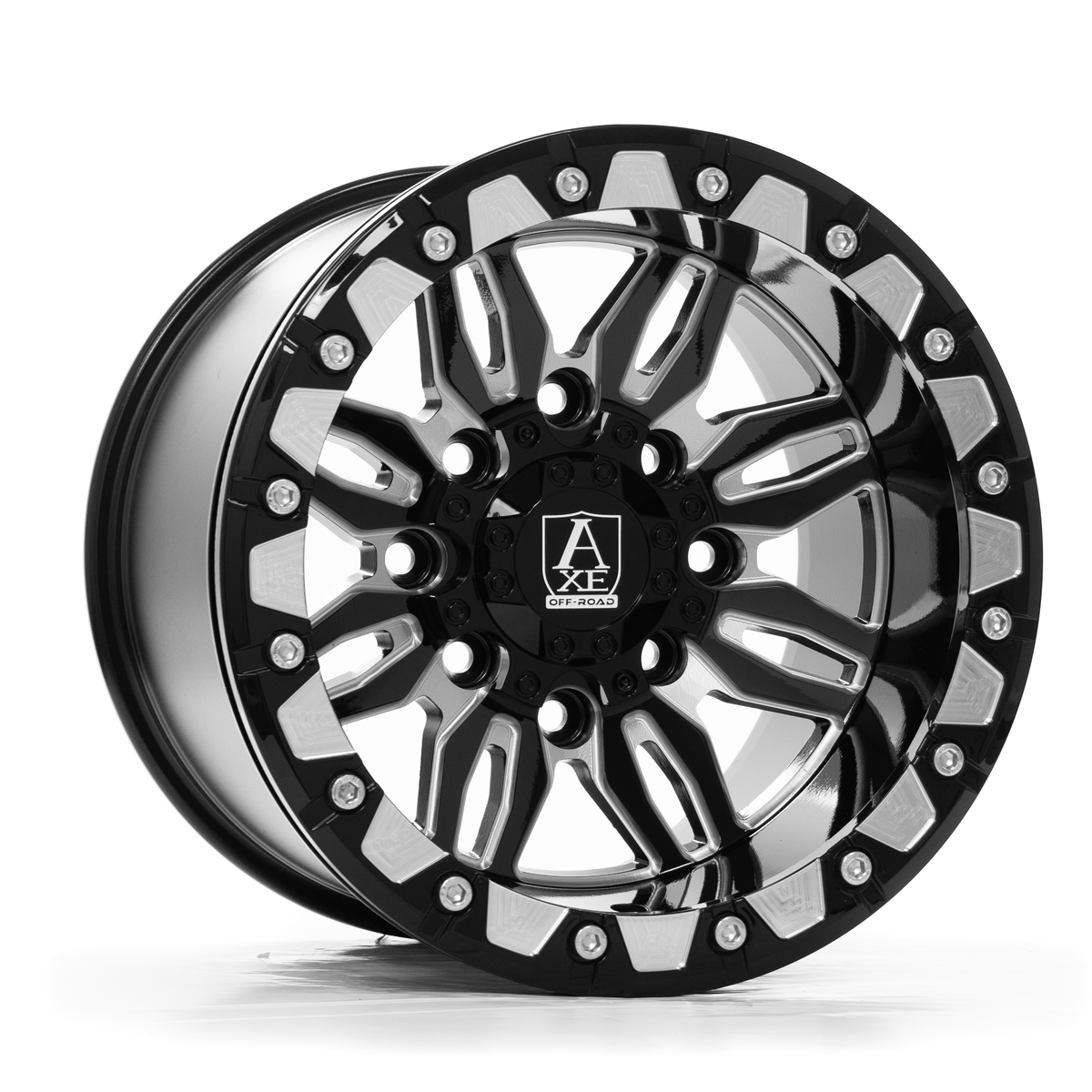 Axe CERUS UTV bead-lock Custom Wheel Gloss Black Milled