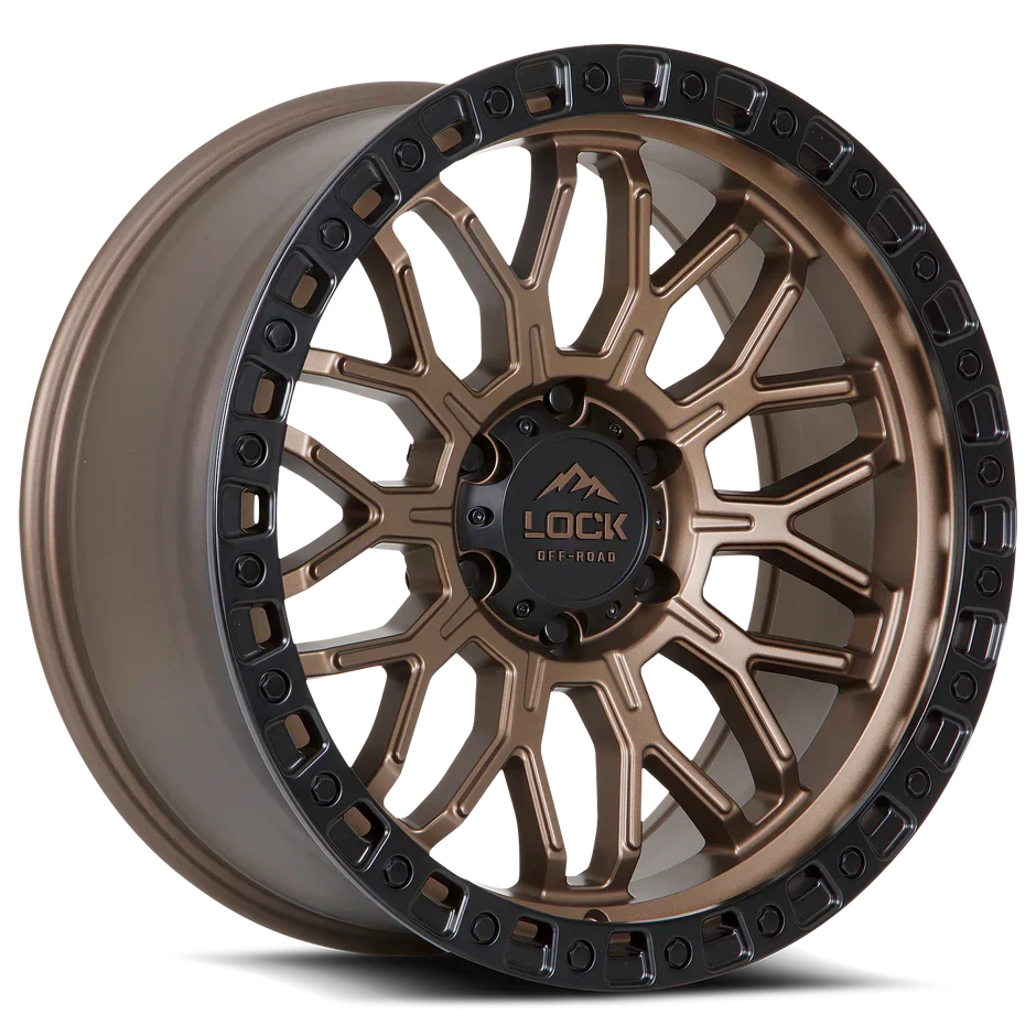 LOCK OFF-ROAD COMBAT WHEELS MATTE BRONZE W/MATTE BLACK RING