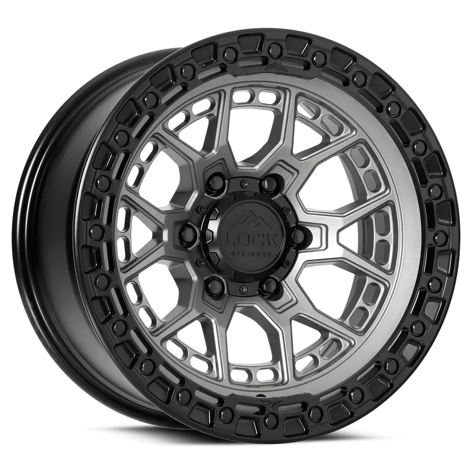 LOCK OFF-ROAD COMMANDO WHEELS MATTE GREY W/ MATTE BLACK RING