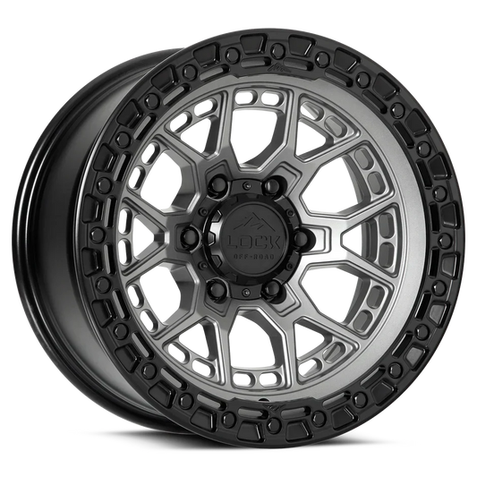 LOCK OFF-ROAD COMMANDO WHEELS MATTE GREY W/ MATTE BLACK RING
