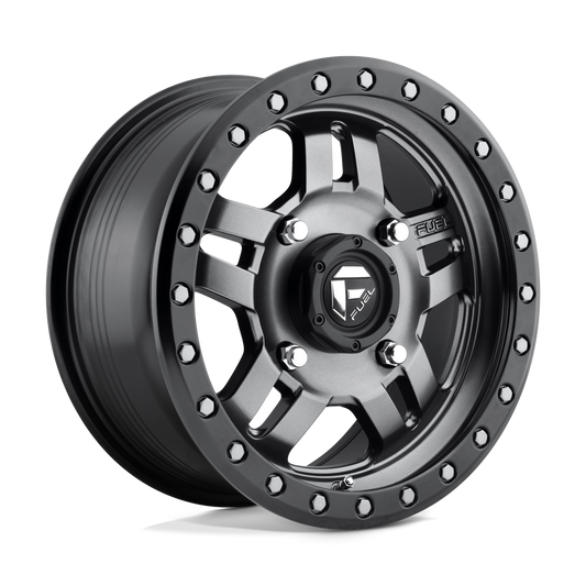 Fuel UTV D558 ANZA MATTE GUN METAL BLACK BEAD RING