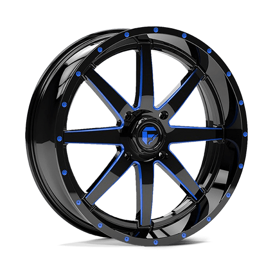 Fuel UTV D651 MAVERICK UTV GLOSS BLACK MILLED WITH BLUE TINT