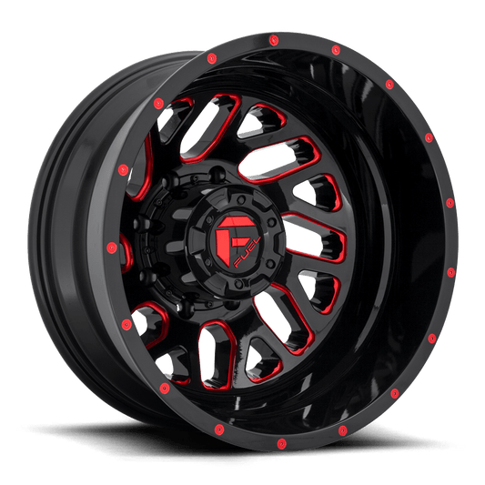Fuel D656 TRITON GLOSS BLACK RED TINTED CLEAR