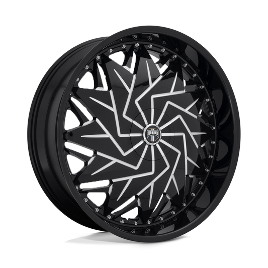 DUB 1PC S231 DAZR GLOSS BLACK MILLED