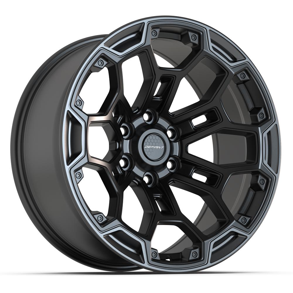 DEFIANT DF03 20x9 6X139.7 -12 SATIN BLACK W/ SATIN CHARCOAL
