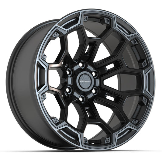 DEFIANT DF03 20x9 6X139.7 -12 SATIN BLACK W/ SATIN CHARCOAL