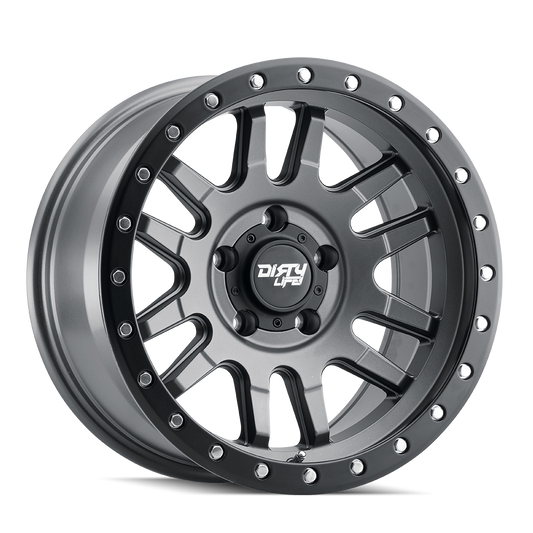 Dirty Life Canyon Pro 9309 Custom Wheel Satin Graphite with Black Lip