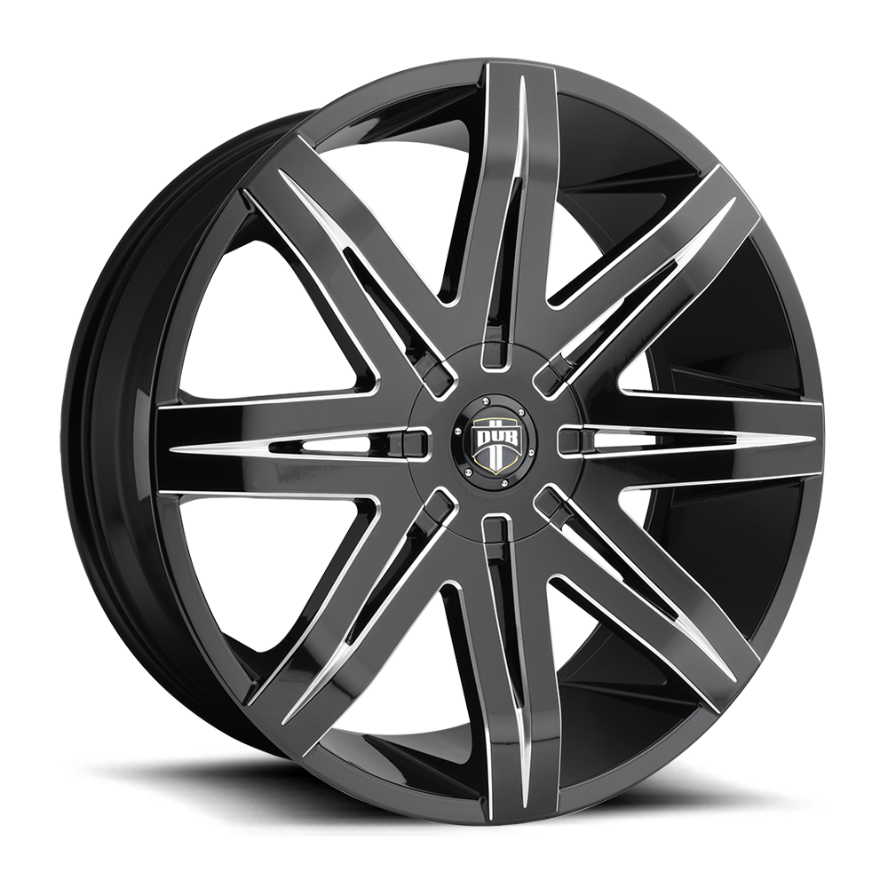 DUB 1PC S227 STACKS GLOSS BLACK MILLED