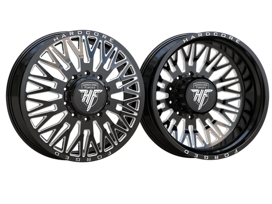 HARDCORE WHEELS ELON GLOSS BLACK MILLED INNER
