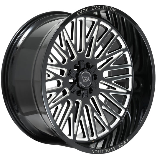 Evok EV503 Custom Wheel Gloss Black Milled Spokes