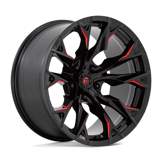 Fuel D823 FLAME GLOSS BLACK MILLED WITH CANDY RED