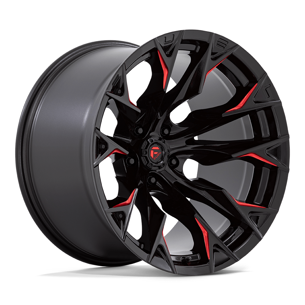 Fuel D823 FLAME GLOSS BLACK MILLED WITH CANDY RED