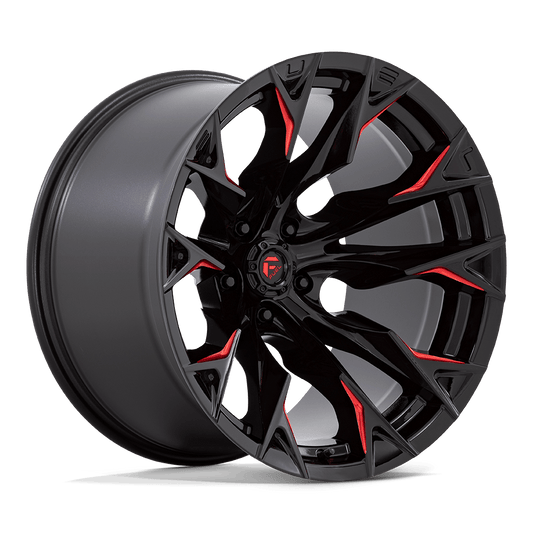 Fuel D823 FLAME GLOSS BLACK MILLED WITH CANDY RED