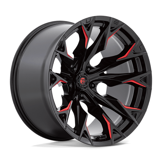 Fuel D823 FLAME GLOSS BLACK MILLED WITH CANDY RED
