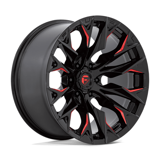 Fuel D823 FLAME GLOSS BLACK MILLED WITH CANDY RED