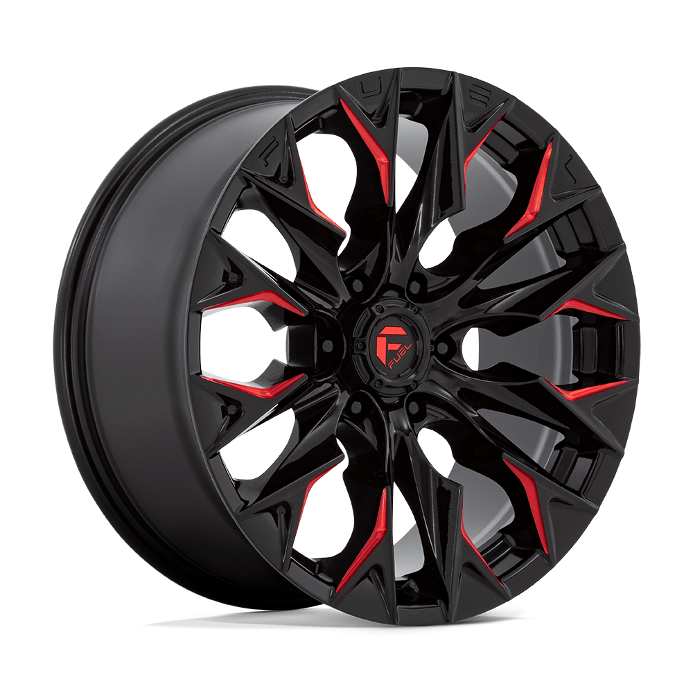 Fuel D823 FLAME GLOSS BLACK MILLED WITH CANDY RED