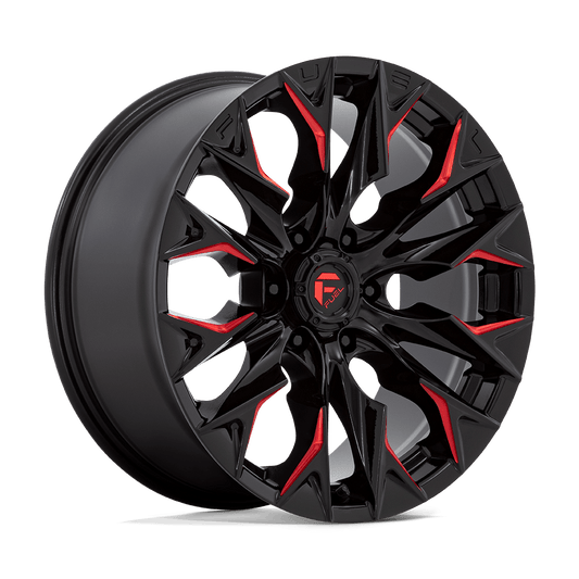 Fuel D823 FLAME GLOSS BLACK MILLED WITH CANDY RED
