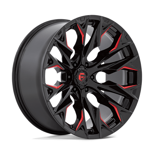 Fuel D823 FLAME GLOSS BLACK MILLED WITH CANDY RED