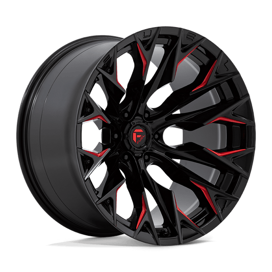Fuel D823 FLAME GLOSS BLACK MILLED WITH CANDY RED