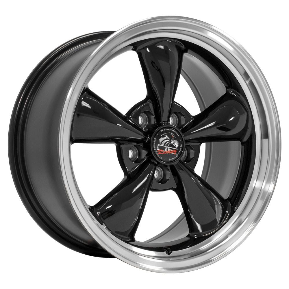 OE WHEELS FR01 17x9 5X114.3 24 BLACK WITH MACHINED LIP
