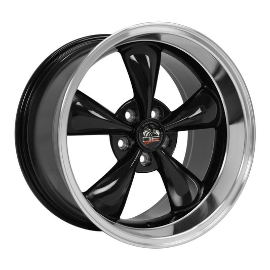 OE WHEELS FR01 18x10 5X114.3 22 BLACK WITH MACHINED LIP