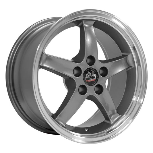 OE WHEELS FR04 17x9 5X114.3 24 GUNMETAL WITH MACHINED LIP