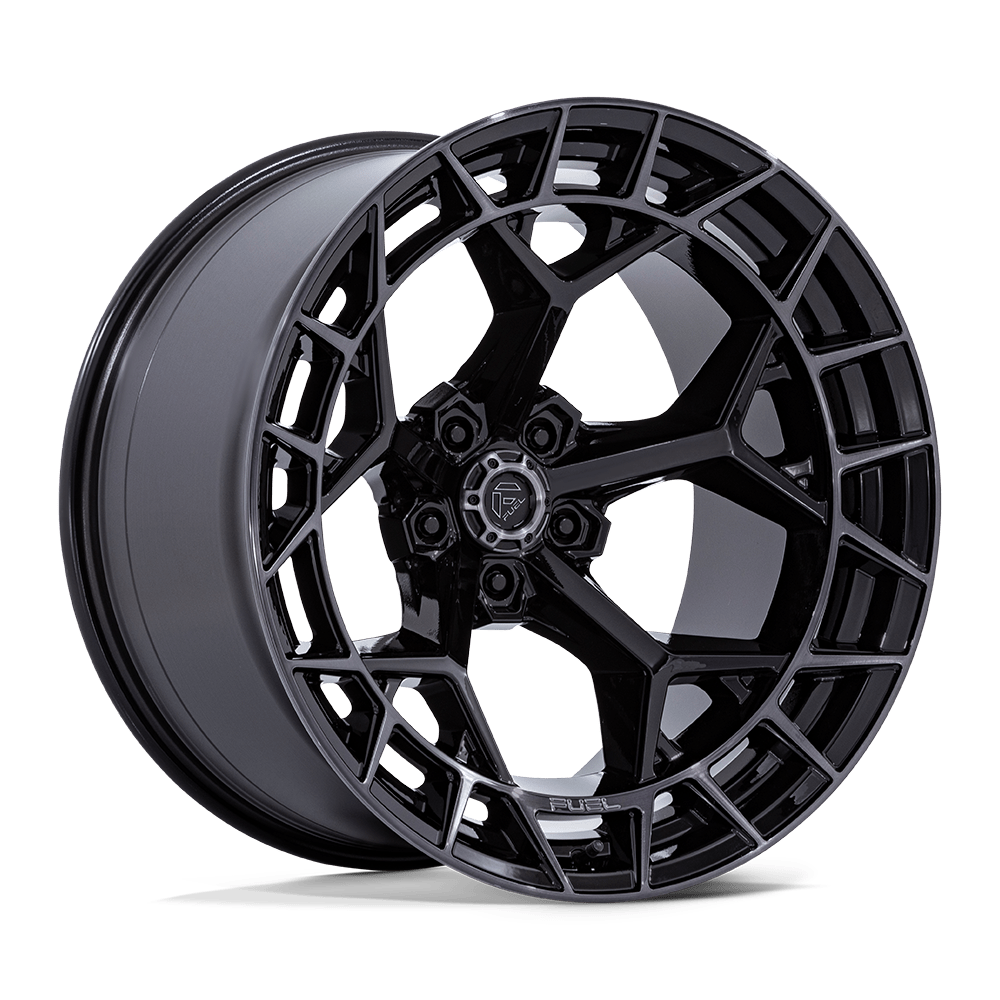 Fuel FC873 CHARGER GLOSS BLACK BRUSHED FACE DARK TINT