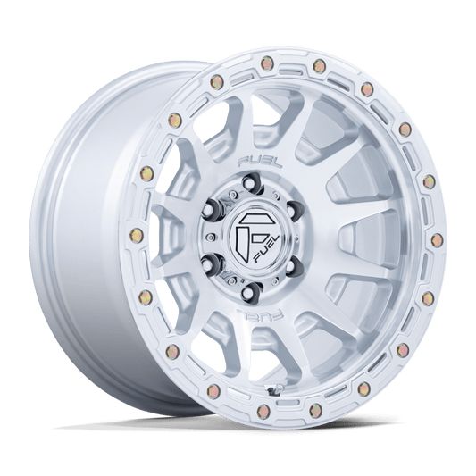 Fuel FC884 FORTRESS GLOSS SILVER W/ MACHINED FACE