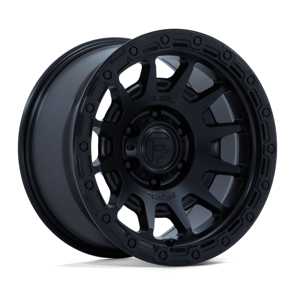 Fuel FC884 FORTRESS MATTE BLACK W/ GLOSS BLACK LIP