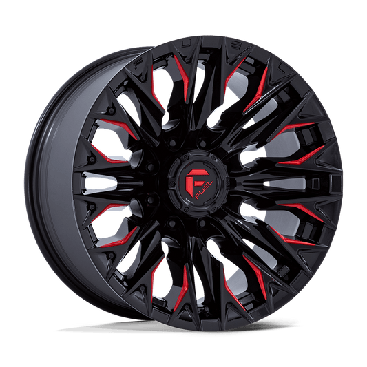 Fuel D823 FLAME GLOSS BLACK MILLED WITH CANDY RED