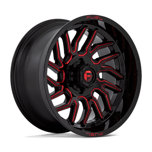 Fuel D808 HURRICANE GLOSS BLACK MILLED RED TINT