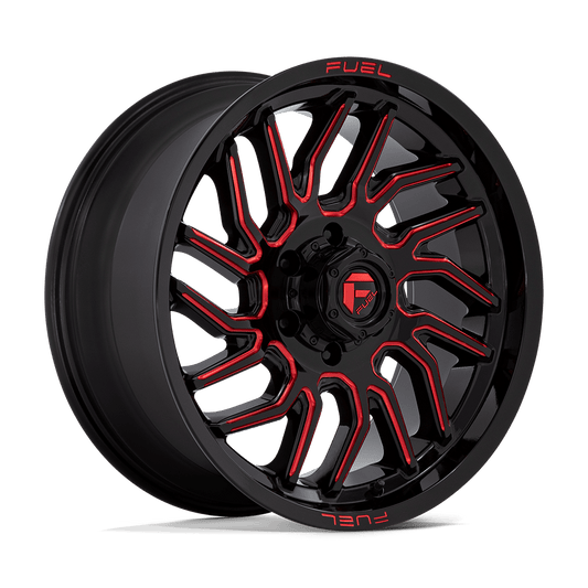 Fuel D808 HURRICANE GLOSS BLACK MILLED RED TINT