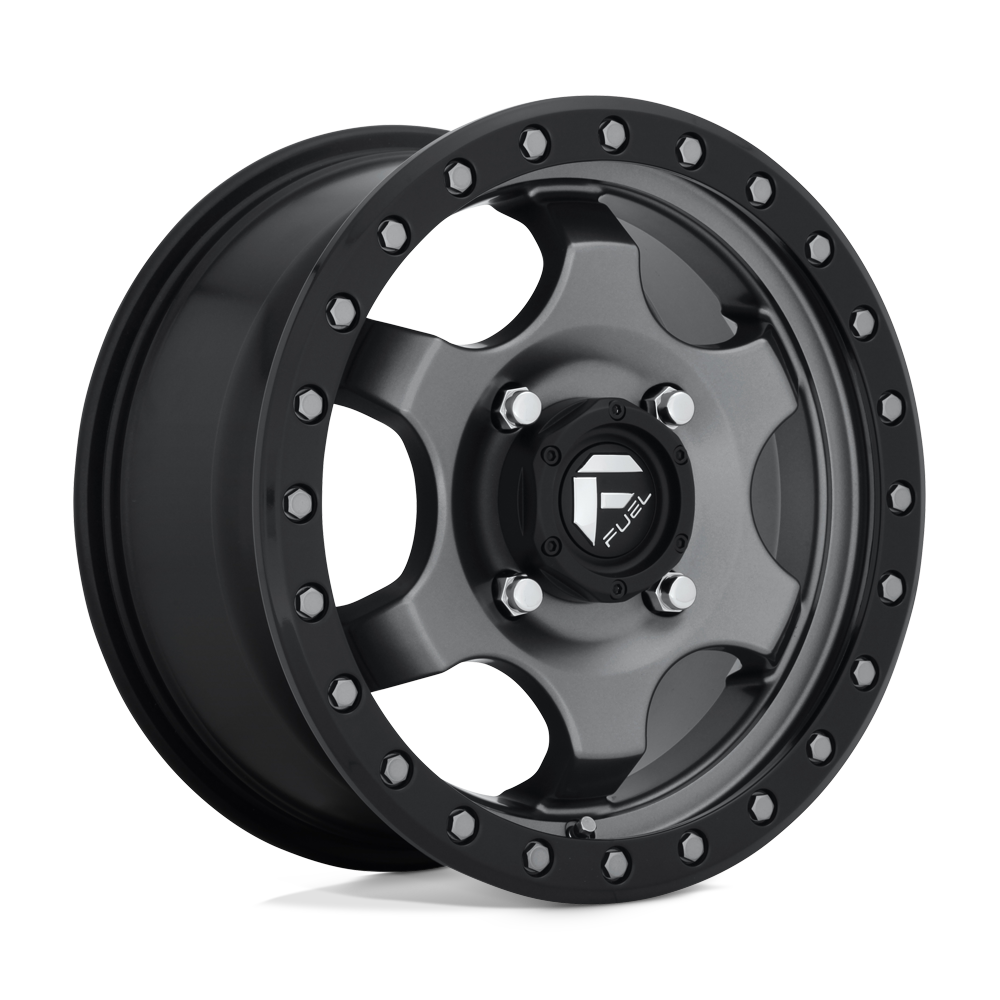 Fuel UTV D640 GATLING MATTE GUN METAL BLACK BEAD RING