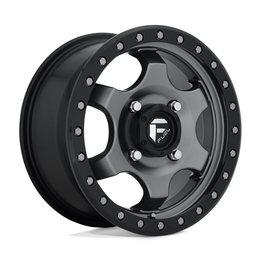 Fuel UTV D640 GATLING MATTE GUN METAL BLACK BEAD RING