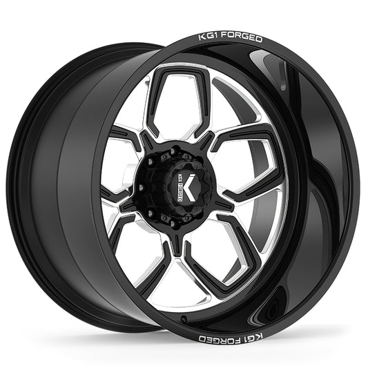 KG1 GEAR-5 CUSTOM WHEEL GLOSS BLACK MILLED